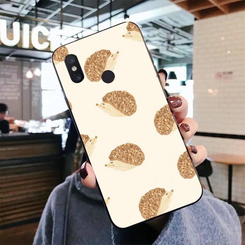 YNDFCNB Kawaii Jeż Etui na Telefon dla Xiaomi mi 8 9 10 lite pro 9SE 5 6 X max 2 3 mix2s F1