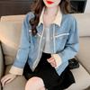ZOSOUL Color-Block Denim Jacket