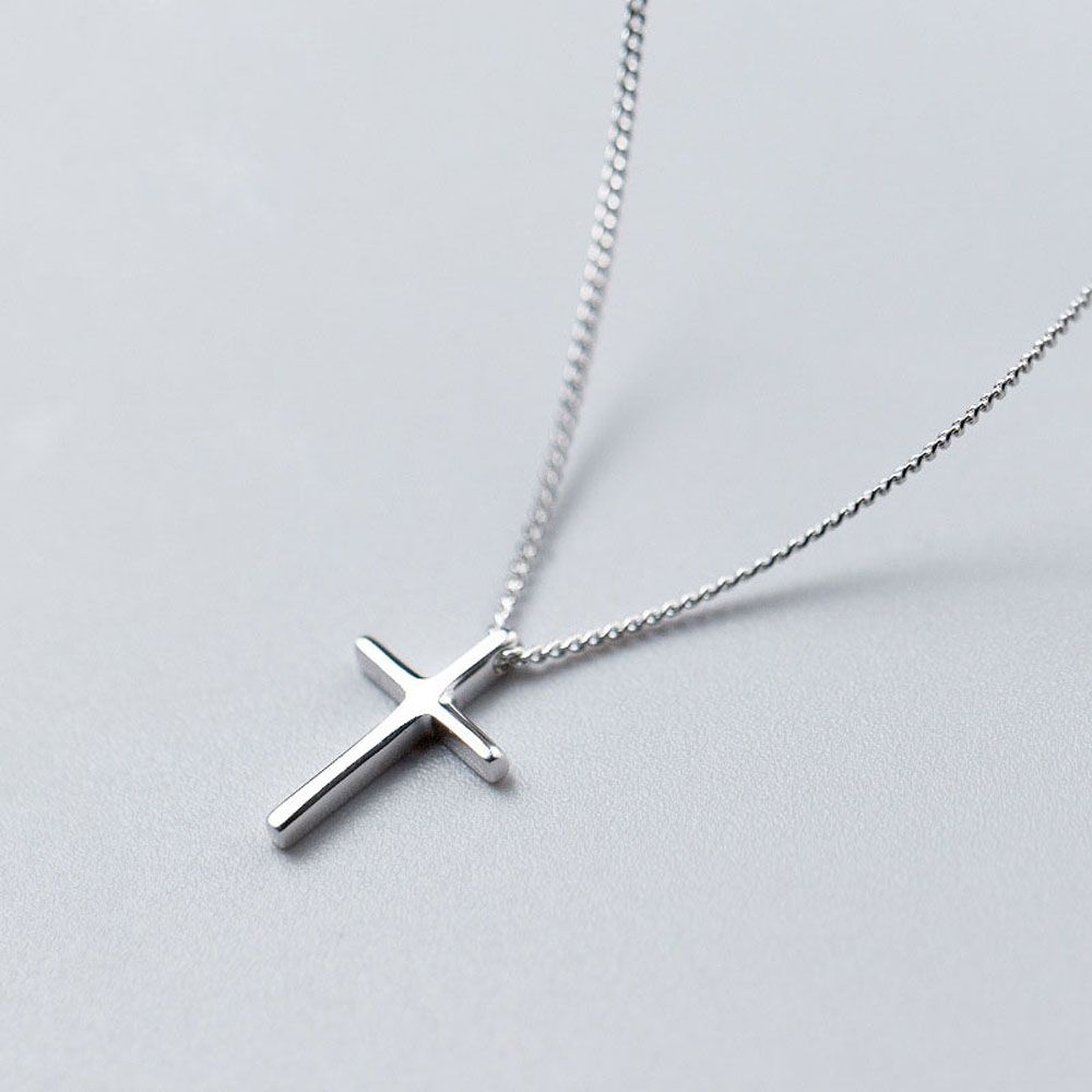 Fashion 1 Pcs Lady Women Party Simple Jewelry Cross Pendant Clavicle Chain Necklace