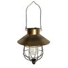 Solar Wrought Iron Hanging Light for Outdoor Courtyards and Balconies