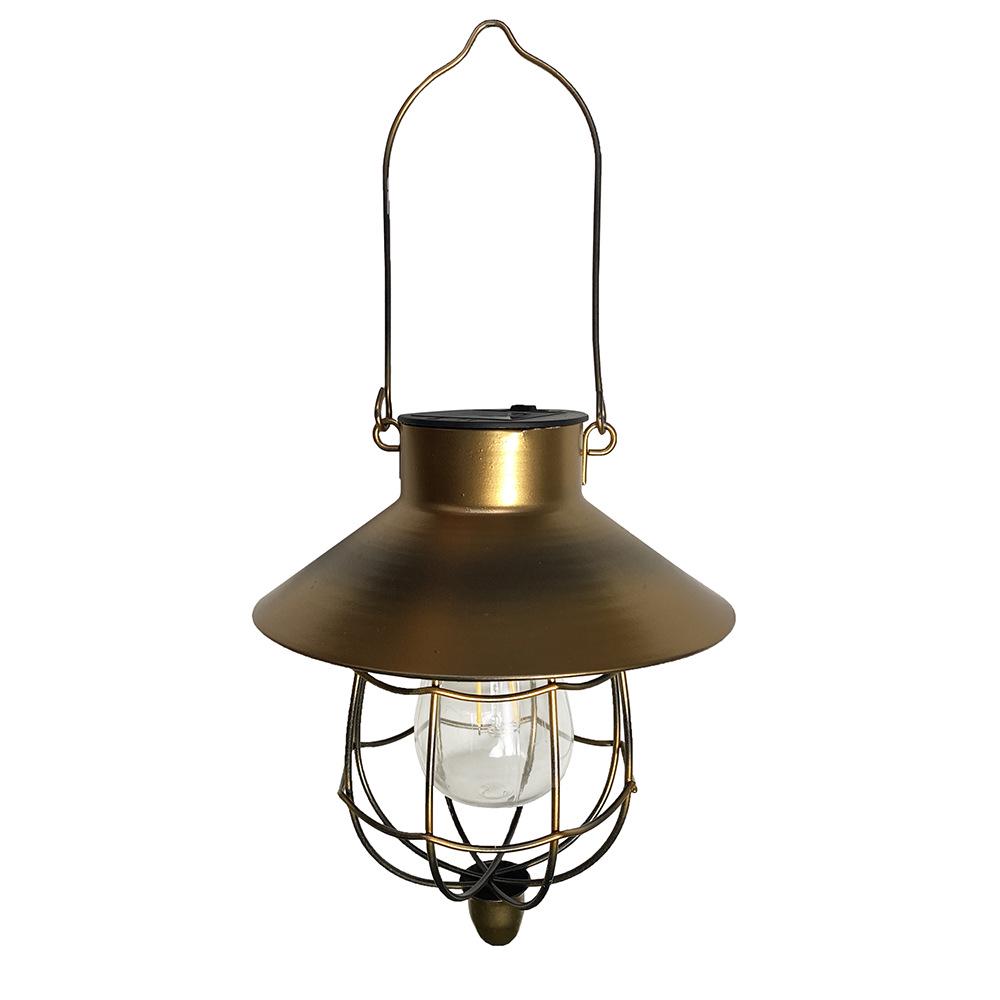 Solar Wrought Iron Hanging Light for Outdoor Courtyards and Balconies