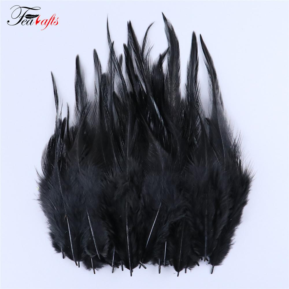 100pcs Rooster Feather Plume For Jewelry Making Pink Fly Tying Plumas Wedding Dress Decorative Dream Catcher Feathers DIY Crafts