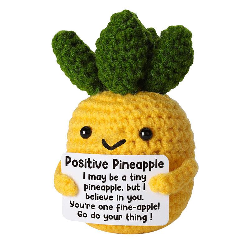 Emotional Support Crochet Animal Positive Knitted Doll Bookshelf Decor Positive Gifts Crochet Toys Handmade Knitted Animal