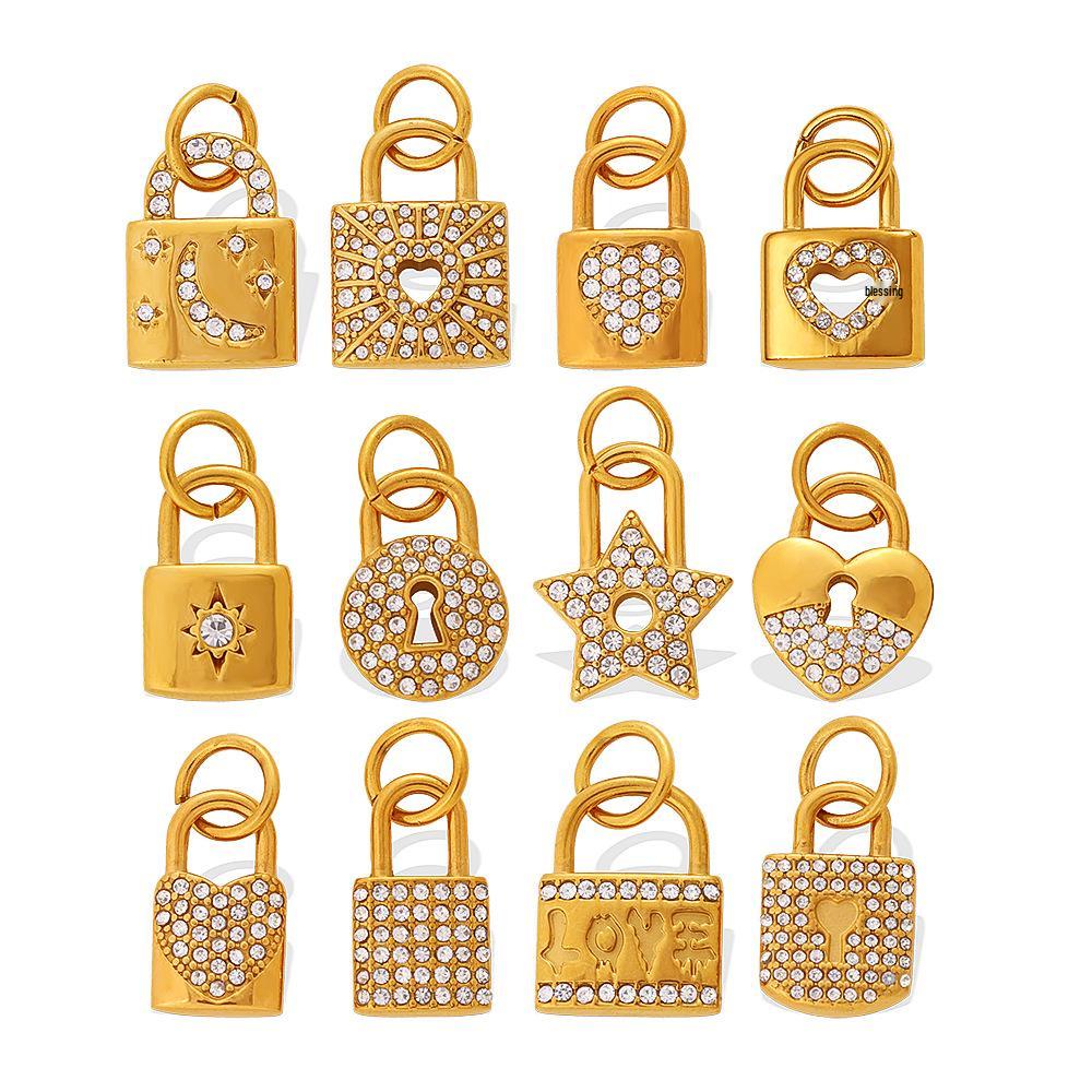 Luxurious Rhinestone Lock Pendant for Women – Unique and Versatile Jewelry Accessory