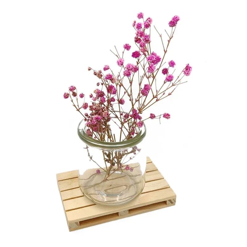 Unfinished Wooden Mini Pallet, Natural Wood Pallet Coaster for Hot and Cold Beverages Coffee, Tabletop Protection