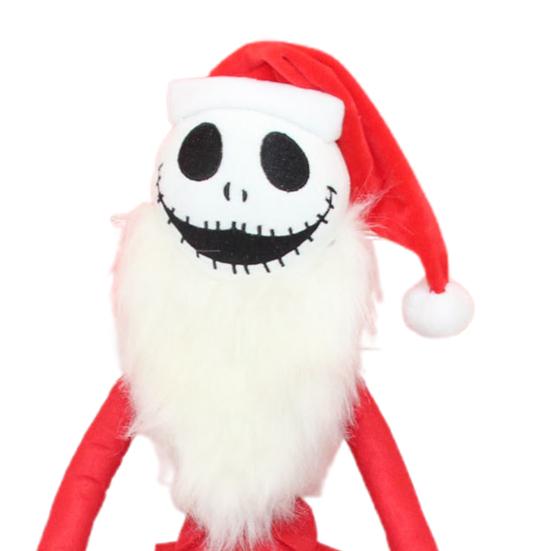 Halloween Ornament Super Soft Plush Skull Santa Design Spooky Halloween Ornament Short Plush Doll Bookshelf Car Decor