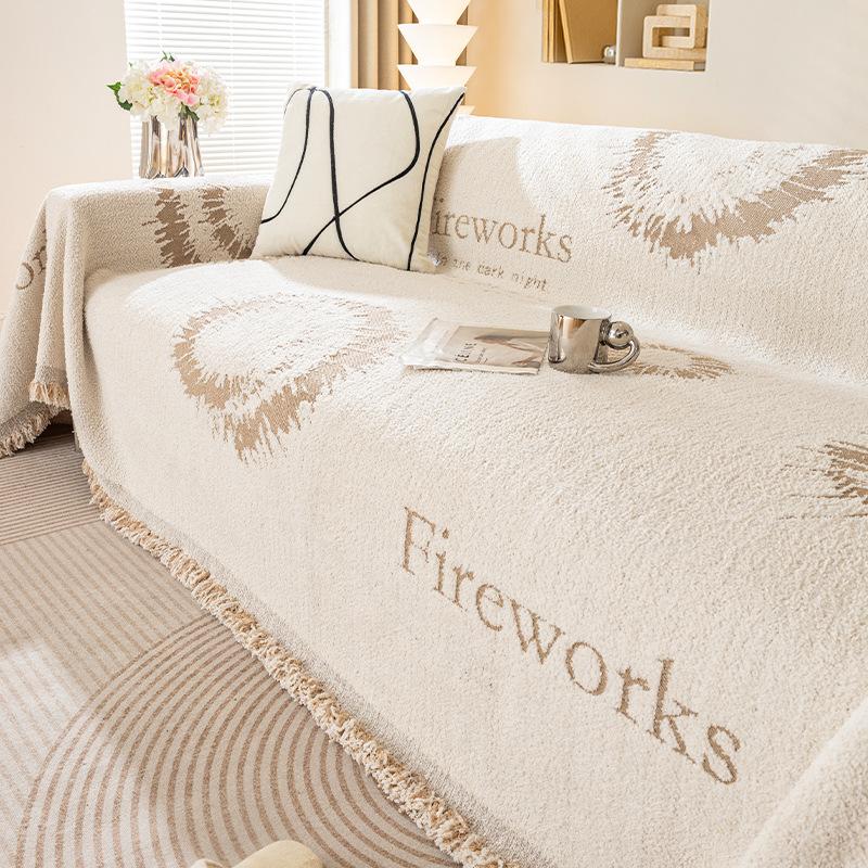 

Диванний рушник із синелі. Новий Four Seasons Універсальний, простий, сучасний, диванна подушка, універсальна ковдра «все включено». 180*180cm