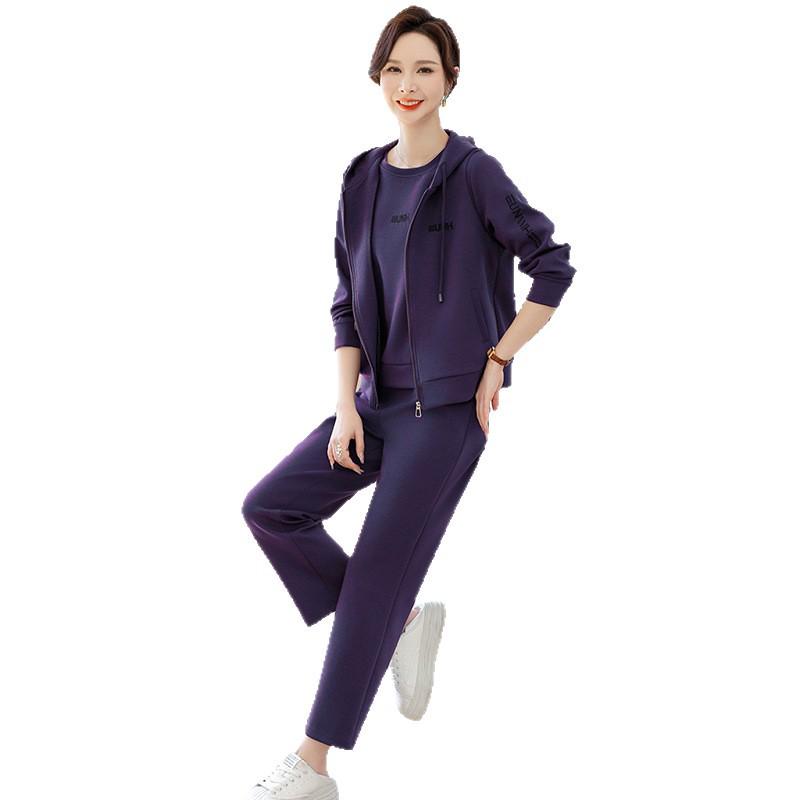 Mom's Stylish Slim-Fit Autumn Cardigan Set for Middle-Aged and Elderly