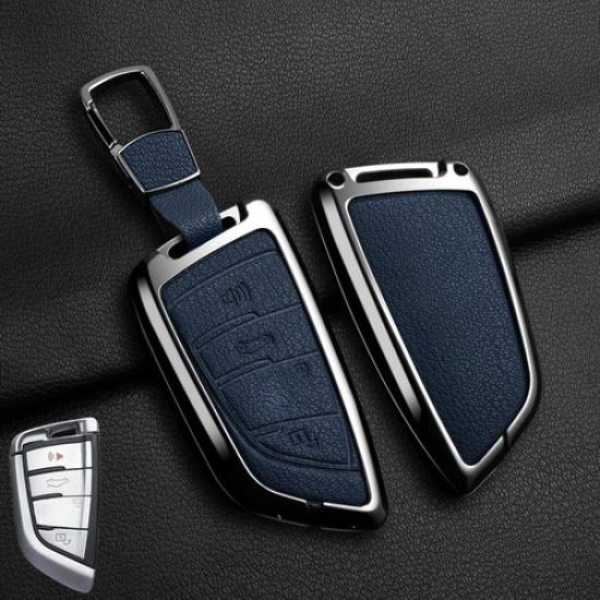 Zinc Alloy Leather Car Key Case Cover For BMW 2 3 6 7 X2 X3 X4 X5 X5M X6 M5 F15