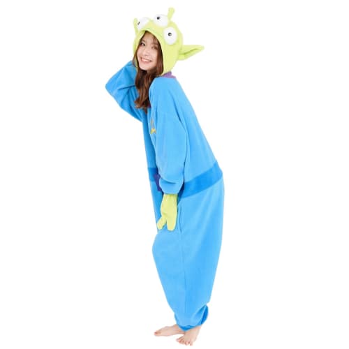 SAZAC Character Fleece Kigurumi, One Size Fits All, Disney Toy Story Alien