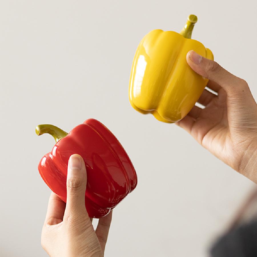 Chili Ceramic Tea Jar Small Storage Jar Personalized Creative Home Decoration Sealed Storage Jar