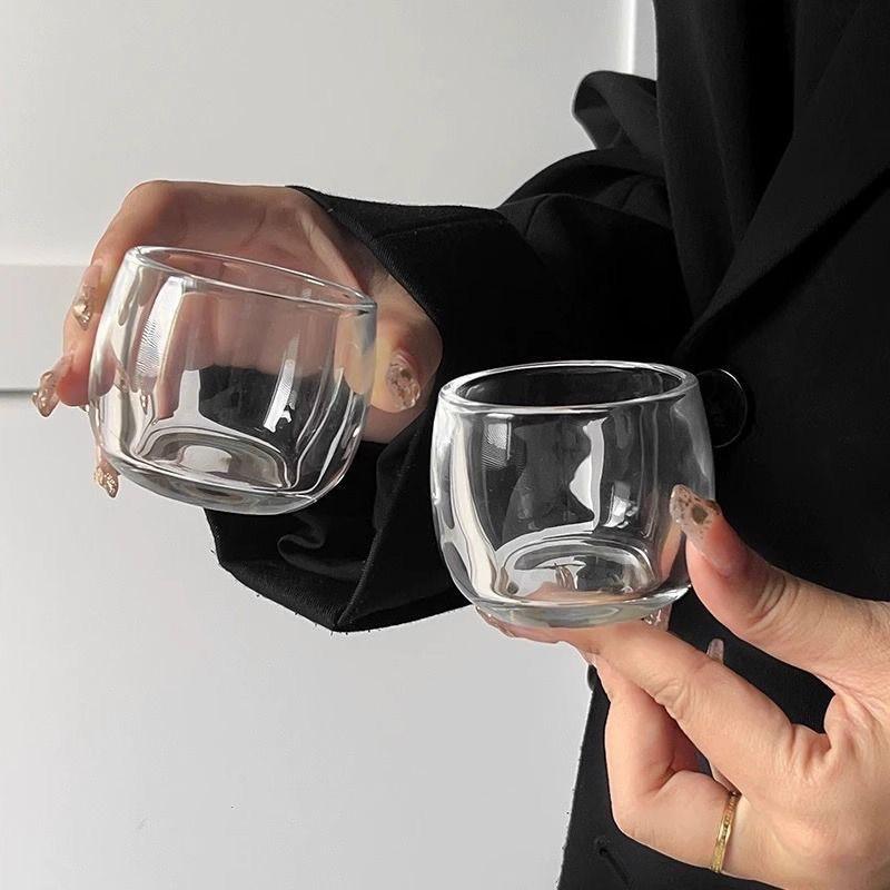 Premium Thick Glass Thumb Ring Tea Tasting Cup