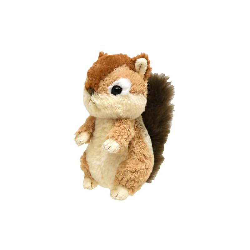 SunLemon Fluffy's Small Chipmunk Plush Toy, 8 x 13 x 14.5 cm, Cute Animal, P-1553