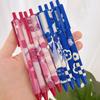4Pcs Test Pens Clip Design Comfortable Grip Smooth Writing Quick Drying Black Ink 0.5mm Nib Cartoon Push Type Writing Pens for Office