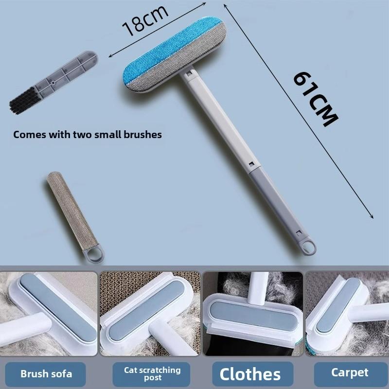 Katzen-Haarentfernungsbürste mit verlängertem Griff, multifunktionale Haarentfernungsbürste, Hundehaarentfernung, Reinigungsbürste für Haarzubehör, Haustier-Katzenzubehör
