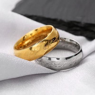 Evropské a americké oblíbené prsteny z nerezové oceli Pánské a dámské Neblednoucí Titanová ocel Trendy Zirkon