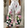 Women's Standard Size Fashion Trendy 3D printing oom Print Wide-Leg Pants, Comfortable and Suitable for All Seasons