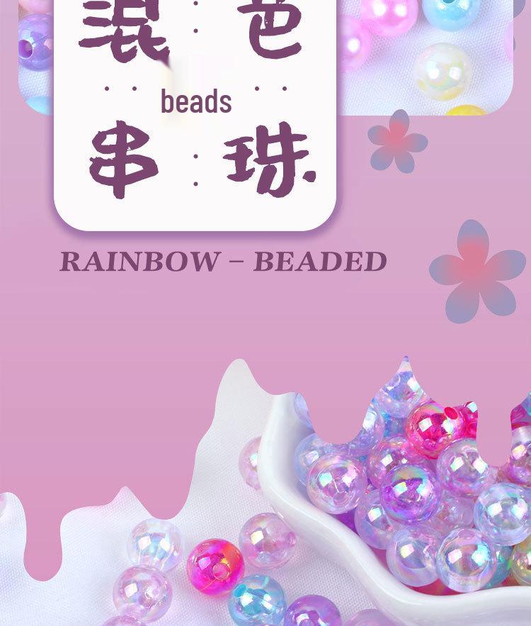 Acrylic Solid Color Round Beads for DIY Jewelry Bracelet Making