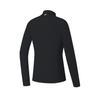 FILA Classic Minimalist Comfortable Versatile Knitted Long Sleeve Polo Shirt Women tops Deep-Black A11W615203FBK