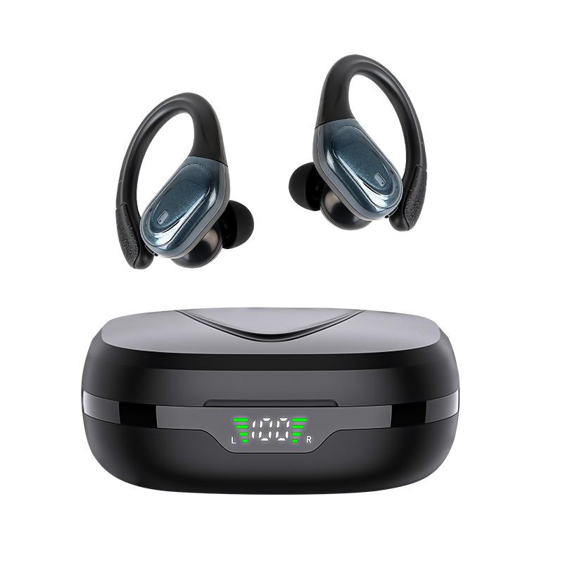 New Intelligent Technology Acoustic Noise Reduction Digital Display Charging Compartment Ear Type Wireless Headset High Definition Bluetooth Headset