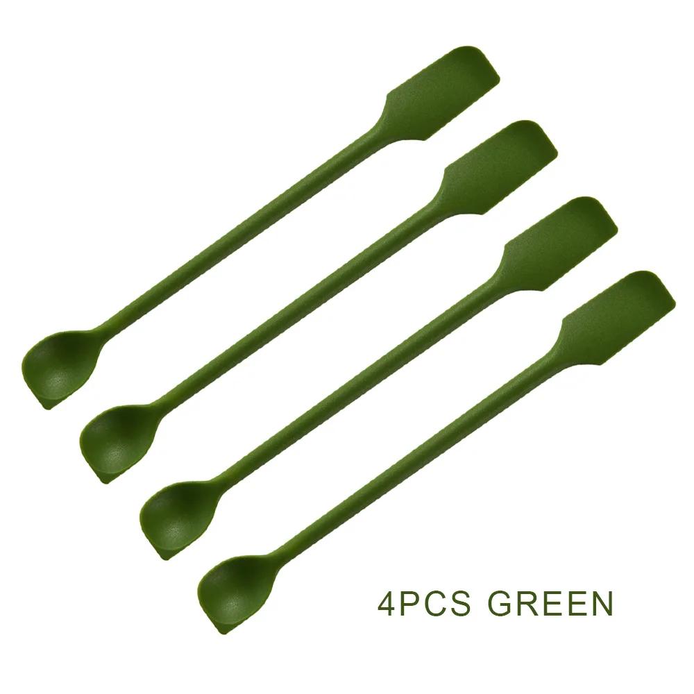 4Pcs Silicone Spatula Heat Resistant Long Handle Dual-Ended Scraper with Spoon Jam Spatulas Kitchen Gadget Kitchen Accessories
