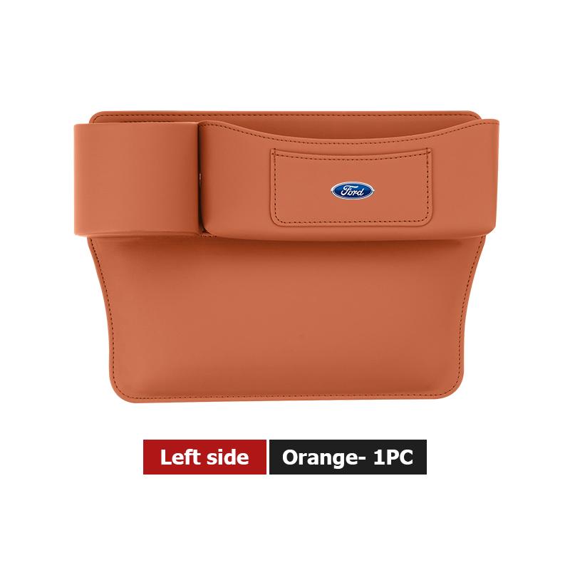 YYQO6 Leather Car Seat Gap Water Cup Holder Box Storage Bag For Ford Escape Ecosport Fusion Explorer Expedition Taurus