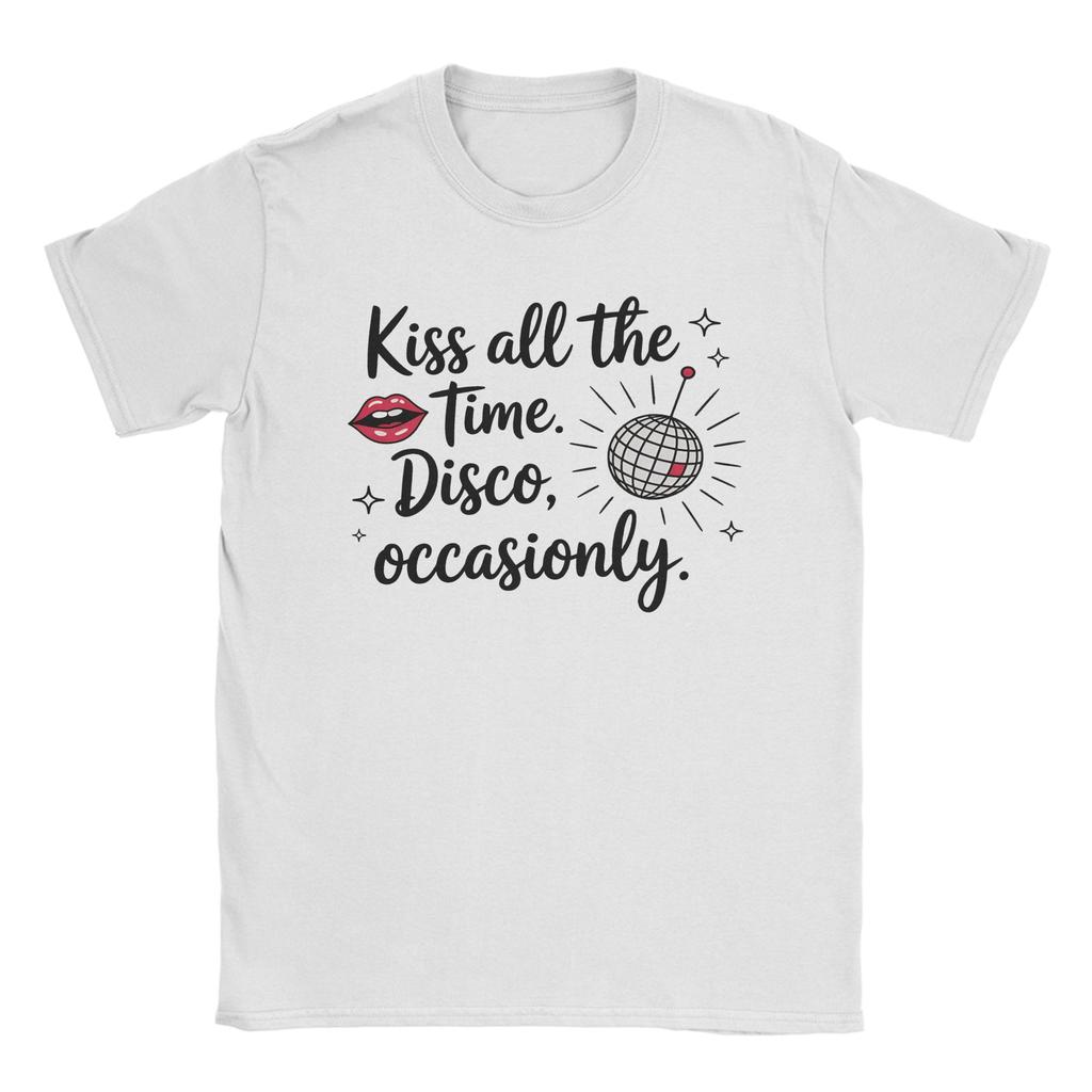 Unisex Unisex Harrys Kiss All The Time Album T Shirts Styles Pure Cotton Tops Vintage Short Sleeve Crewneck Tees Plus Size Tshirt