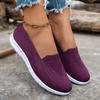 Large size casual single shoes spring and autumn new round head low heel mesh fly-woven sneakers