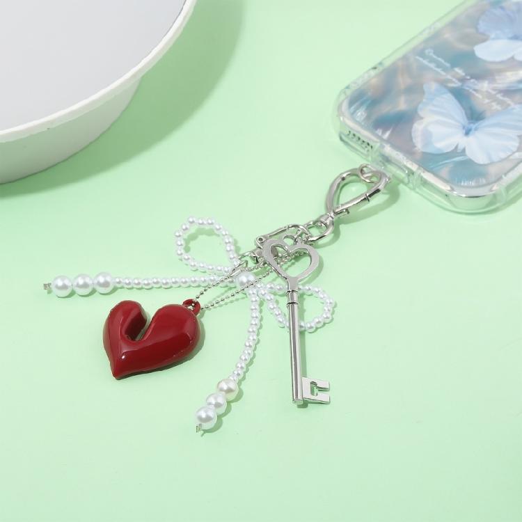 Aesthetic Keychains Purse Handbag Backpack Bag Pendant Charms Heart Bows Keychains Charms Car Keyring for Women Girls