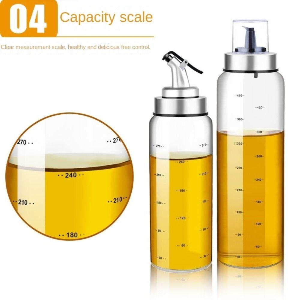 Automatic Opening Cooking Sauce Bottle 180/300/500ml Oil Storage Bottles  for Vinegar