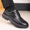 Spring new men's business casual leather shoes soft sole soft surface light men's leather shoes lace up round head men's shoes
