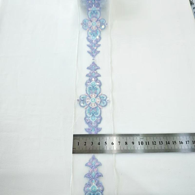 5 Yards Chinese Style Flower Embroidery Lace Trim Ribbon DIY Sewing Clothing Garments Hanfu Dress Sofa Curtain Decor Accessories