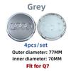 For 6npvc 60/61/68/69/77MM 4pcs Car Wheel Center Hup Cap Cover A4 A6L A7 A8 A3 A5 A6 S3 S4 Q3 Q5 Q5L Q7 Modification npvc6