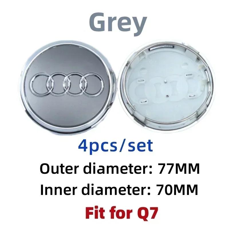 For 6npvc 60/61/68/69/77MM 4pcs Car Wheel Center Hup Cap Cover A4 A6L A7 A8 A3 A5 A6 S3 S4 Q3 Q5 Q5L Q7 Modification npvc6