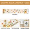 Bonhause Fall Pumpkins Maple Leaves Table Runner 13x72 Inch Orange Buffalo Plaid Autumn Thanksgiving Kitchen Dinning Table Decoration for Indoor