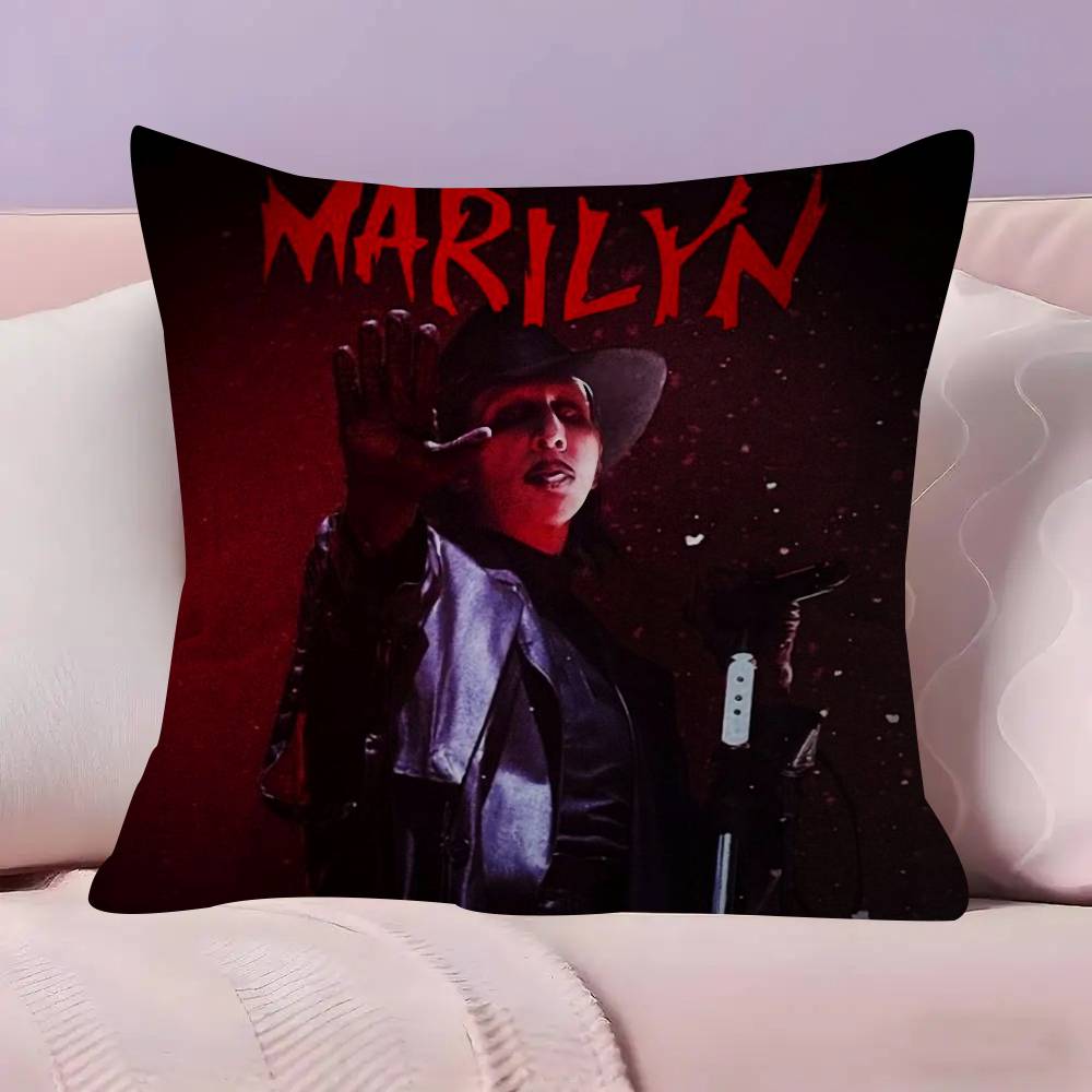 Classic Rock Band M-Marilyn M-Manson Cushion Cover Decorative Pillow Sofa Home Decor case pillow cases