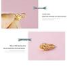 S925 Sterling Silver Zircon Spring Lobster Clasp End Cap for DIY Bracelets and Necklaces