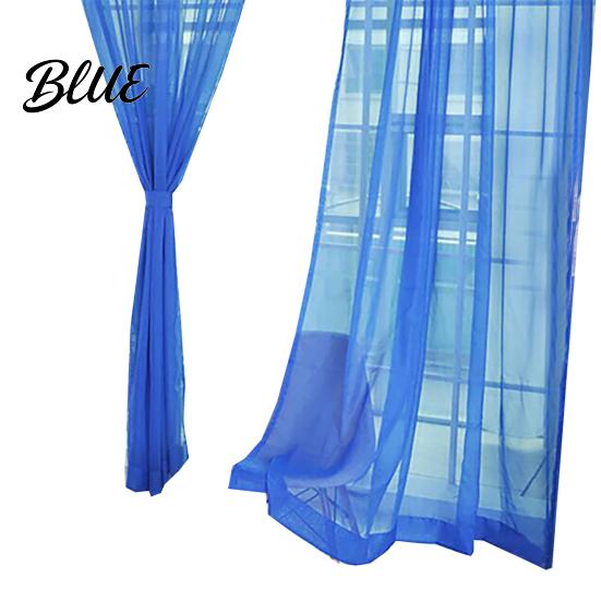 Lightweight Gauzy Valances Sheer Home Curtain Drape Door Window Wedding Decor