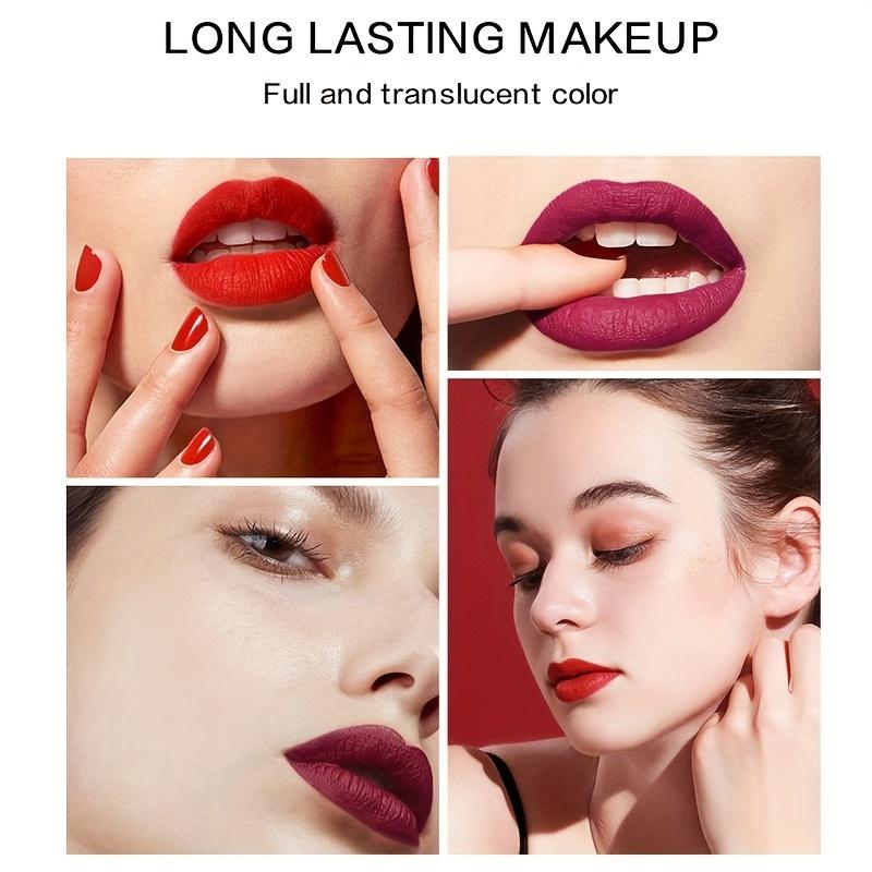 34 Colors Liquid Lipstick Waterproof Matte Nude Lipstick Pigment Red Long Lasting Lip Gloss Women Makeup Lip Gloss, Valentine's Day Gift