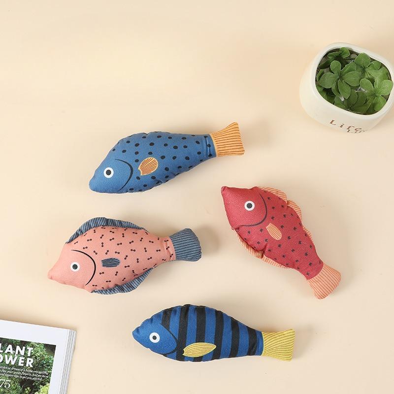 Cat Toy Training Entertainment Fish Plush Stuffed Pillow Simulation Fish Cat Toys Interactive Fish Pet Chew Toy pet products