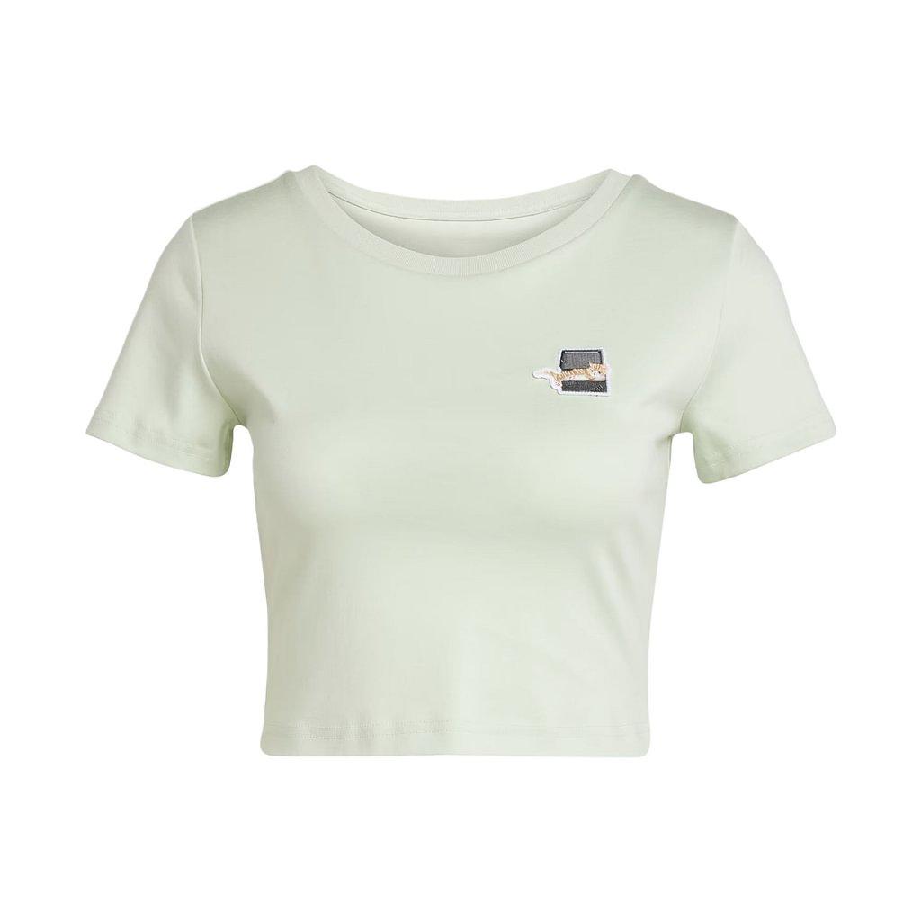 Adidas CROPPED SS25 T Shirt Women s Linen Green JV8513 L