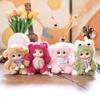 Cute Pvc Face Meng Wu Jia Zu Plush Doll Pendant Animal Shaped Rabbit Design Frog