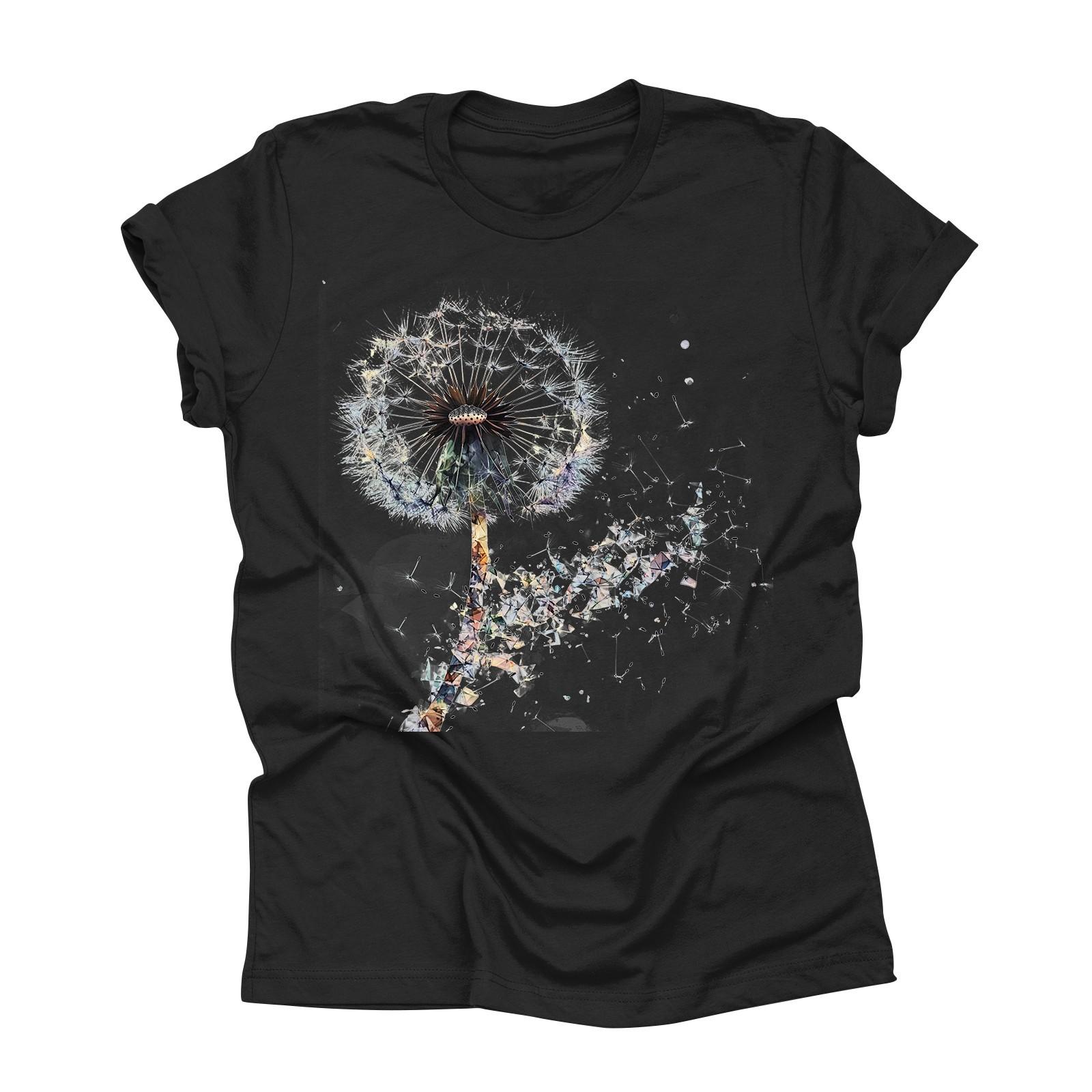 

Unisex Casual Fashion Print Crewneck Loose T-shirt L чёрный