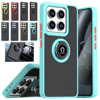 Armor Matte Case For Xiaomi 14T Pro 5G Cover Ring Magnetic Holder Stand Shockproof Coque Fundas