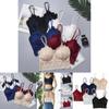 Women's Backless Lace Floral Bralette Crop Top With Padded Comfort**