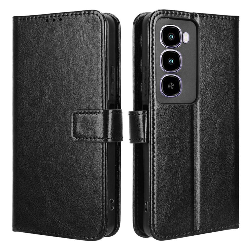 For itel City 100 4G Case Crazy Horse Texture PU Leather Phone Wallet Cover
