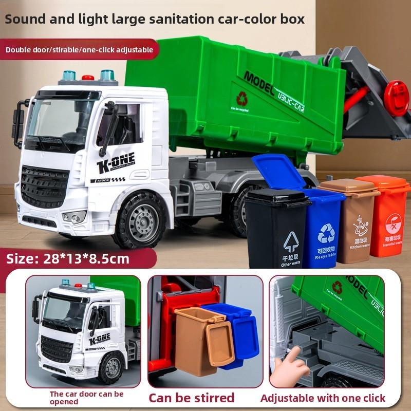 Plastic Garbage Truck Toy For Boys With Lights And Sound For Kids Play And Education