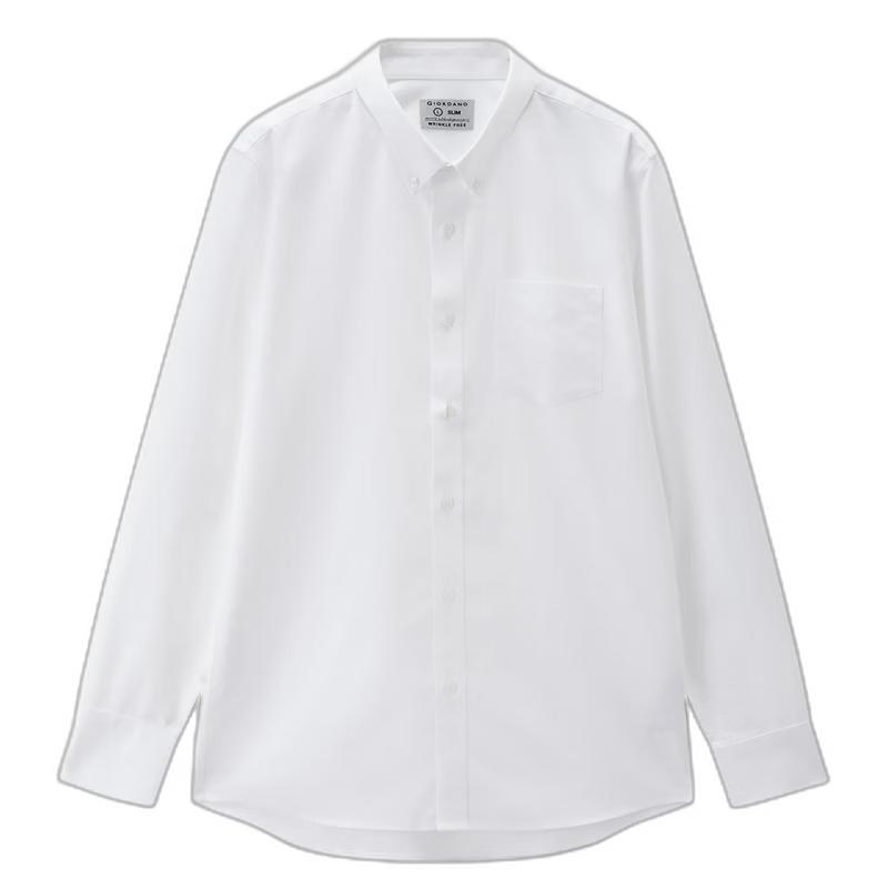 

Giordano Men s Wrinkle-Resistant Oxford Cotton Long-Sleeve Shirt L