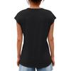 Women Summer Short Sleeve Solid Color V Neck Casual T Shirt Fashion Top