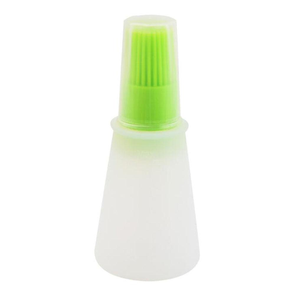 

1PC Silicone Oil Bottle With Brush Baking BBQ Basting Brush Pastry Oil Brush Kitchen Baking Honey Oil barbecue Tool Gadgets зелёный